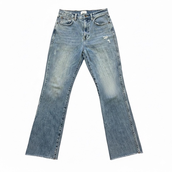 pistola Denim - Pistola $148 Eden High Rise Mom Kick Straight Distressed Jeans Koi 28/6